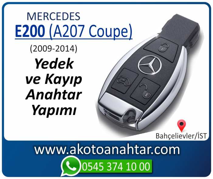 Mercedes E200 A207 Coupe Anahtari 2009 2010 2011 2012 2013 2014 - Mercedes E200 (A207 Coupe) Anahtarı | Yedek ve Kayıp Anahtar Yapımı