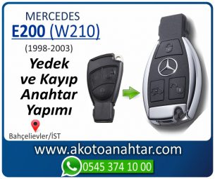 Mercedes E200 (W210) Araba Oto Otomobil Car Yedek Kayıp Kumanda İmmobilizer Anahtar Anahtarı Çilingir Anahtarcı Acil Kopyalama Kodlama Locksmith Key Bahçelievler İstanbul Kayboldu Dönmüyor Okumuyor Orjinal Kontak Tamir Tamiri Çip