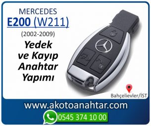 Mercedes E200 AMG (W211) Araba Oto Otomobil Car Yedek Kayıp Kumanda İmmobilizer Anahtar Anahtarı Çilingir Anahtarcı Acil Kopyalama Kodlama Locksmith Key Bahçelievler İstanbul Kayboldu Dönmüyor Okumuyor Orjinal Kontak Tamir Tamiri Çip