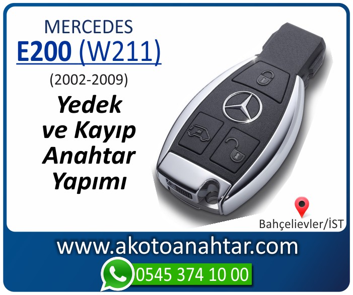 Mercedes E200 W211 Anahtari 2002 2003 2004 2005 2006 2007 2008 2009 - Mercedes E200 (W211) Anahtarı | Yedek ve Kayıp Anahtar Yapımı