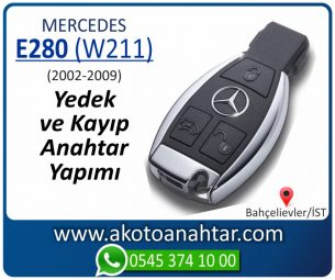 Mercedes E280 (W211) Araba Oto Otomobil Car Yedek Kayıp Kumanda İmmobilizer Anahtar Anahtarı Çilingir Anahtarcı Acil Kopyalama Kodlama Locksmith Key Bahçelievler İstanbul Kayboldu Dönmüyor Okumuyor Orjinal Kontak Tamir Tamiri Çip