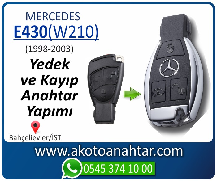 Mercedes E430 W210 Anahtari 1998 1999 2000 2001 2002 2003 - Mercedes E430 (W210) Anahtarı | Yedek ve Kayıp Anahtar Yapımı