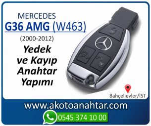 Mercedes G36 AMG (W463) Araba Oto Otomobil Car Yedek Kayıp Kumanda İmmobilizer Anahtar Anahtarı Çilingir Anahtarcı Acil Kopyalama Kodlama Locksmith Key Bahçelievler İstanbul Kayboldu Dönmüyor Okumuyor Orjinal Kontak Tamir Tamiri Çip