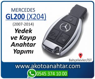 Mercedes GL200 (X204) Araba Oto Otomobil Car Yedek Kayıp Kumanda İmmobilizer Anahtar Anahtarı Çilingir Anahtarcı Acil Kopyalama Kodlama Locksmith Key Bahçelievler İstanbul Kayboldu Dönmüyor Okumuyor Orjinal Kontak Tamir Tamiri Çip