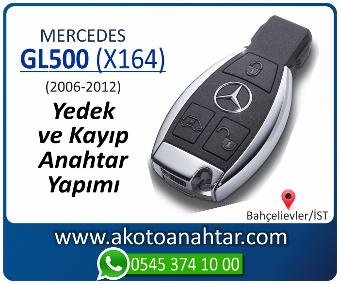 Mercedes GL500 X164 Anahtari 2006 2007 2008 2009 2010 2011 2012 - Mercedes GL500 (X164) Anahtarı | Yedek ve Kayıp Anahtar Yapımı