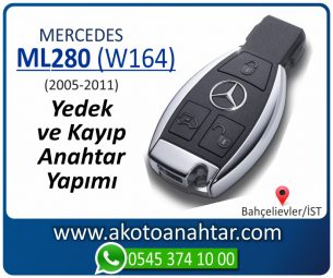 Mercedes ML280 (W164) Araba Oto Otomobil Car Yedek Kayıp Kumanda İmmobilizer Anahtar Anahtarı Çilingir Anahtarcı Acil Kopyalama Kodlama Locksmith Key Bahçelievler İstanbul Kayboldu Dönmüyor Okumuyor Orjinal Kontak Tamir Tamiri Çip