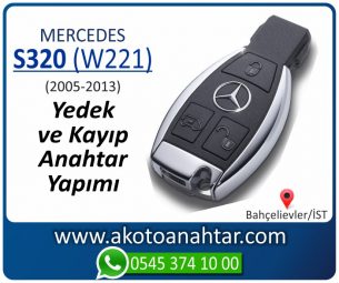 Mercedes S320 (W221) Araba Oto Otomobil Car Yedek Kayıp Kumanda İmmobilizer Anahtar Anahtarı Çilingir Anahtarcı Acil Kopyalama Kodlama Locksmith Key Bahçelievler İstanbul Kayboldu Dönmüyor Okumuyor Orjinal Kontak Tamir Tamiri Çip