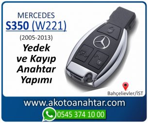 Mercedes S350 (W221) Araba Oto Otomobil Car Yedek Kayıp Kumanda İmmobilizer Anahtar Anahtarı Çilingir Anahtarcı Acil Kopyalama Kodlama Locksmith Key Bahçelievler İstanbul Kayboldu Dönmüyor Okumuyor Orjinal Kontak Tamir Tamiri Çip