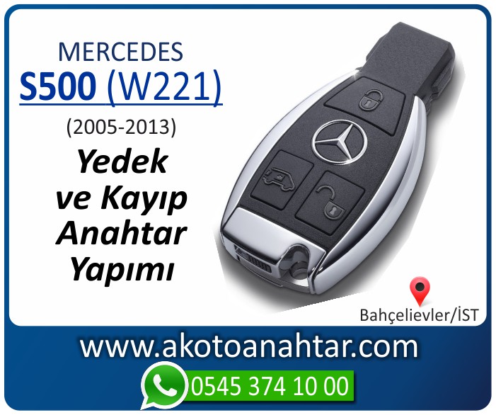 Mercedes S500 W221 Anahtari 2005 2006 2007 2008 2009 2010 2011 2012 2013 - Mercedes S500 (W221) Anahtarı | Yedek ve Kayıp Anahtar Yapımı