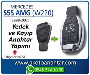 Mercedes S55 AMG (W220) Araba Oto Otomobil Car Yedek Kayıp Kumanda İmmobilizer Anahtar Anahtarı Çilingir Anahtarcı Acil Kopyalama Kodlama Locksmith Key Bahçelievler İstanbul Kayboldu Dönmüyor Okumuyor Orjinal Kontak Tamir Tamiri Çip