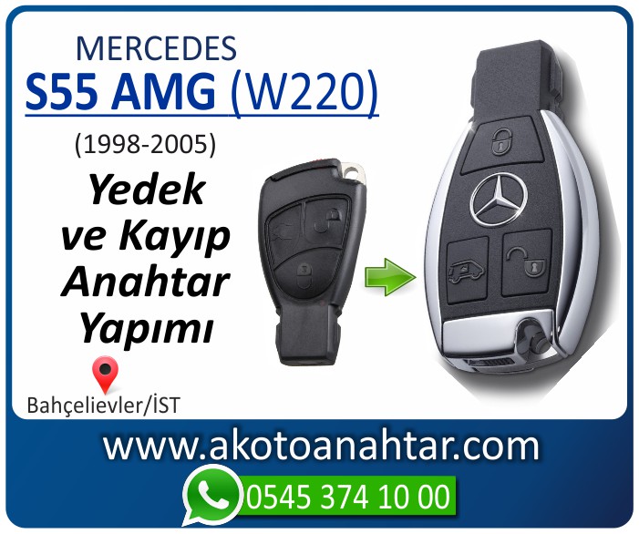 Mercedes S55 AMG W220 Anahtari 1998 1999 2000 2001 2002 2003 2004 2005 - Mercedes S55 AMG (W220) Anahtarı | Yedek ve Kayıp Anahtar Yapımı