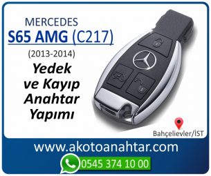 Mercedes S65 AMG (C217) Araba Oto Otomobil Car Yedek Kayıp Kumanda İmmobilizer Anahtar Anahtarı Çilingir Anahtarcı Acil Kopyalama Kodlama Locksmith Key Bahçelievler İstanbul Kayboldu Dönmüyor Okumuyor Orjinal Kontak Tamir Tamiri Çip