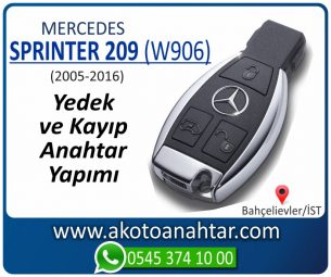 Mercedes Sprinter 209 (W906) Araba Oto Otomobil Car Yedek Kayıp Kumanda İmmobilizer Anahtar Anahtarı Çilingir Anahtarcı Acil Kopyalama Kodlama Locksmith Key Bahçelievler İstanbul Kayboldu Dönmüyor Okumuyor Orjinal Kontak Tamir Tamiri Çip