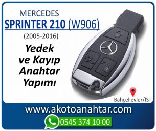 Mercedes Sprinter 210 (W906) Araba Oto Otomobil Car Yedek Kayıp Kumanda İmmobilizer Anahtar Anahtarı Çilingir Anahtarcı Acil Kopyalama Kodlama Locksmith Key Bahçelievler İstanbul Kayboldu Dönmüyor Okumuyor Orjinal Kontak Tamir Tamiri Çip