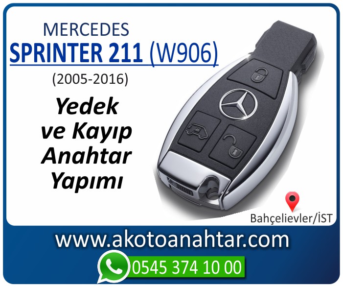 Mercedes Sprinter 211 W906 Anahtari 2005 2006 2007 2008 2009 2010 2011 2012 2013 2014 2015 2016 - Mercedes Sprinter 211 (W906) Anahtarı | Yedek ve Kayıp Anahtar Yapımı