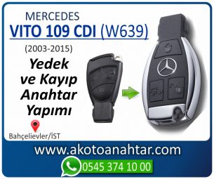 Mercedes Vito 109 CDI (W639) Araba Oto Otomobil Car Yedek Kayıp Kumanda İmmobilizer Anahtar Anahtarı Çilingir Anahtarcı Acil Kopyalama Kodlama Locksmith Key Bahçelievler İstanbul Kayboldu Dönmüyor Okumuyor Orjinal Kontak Tamir Tamiri Çip