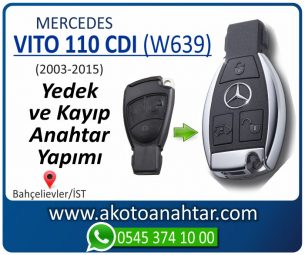 Mercedes Vito 110 CDI (W639) Araba Oto Otomobil Car Yedek Kayıp Kumanda İmmobilizer Anahtar Anahtarı Çilingir Anahtarcı Acil Kopyalama Kodlama Locksmith Key Bahçelievler İstanbul Kayboldu Dönmüyor Okumuyor Orjinal Kontak Tamir Tamiri Çip