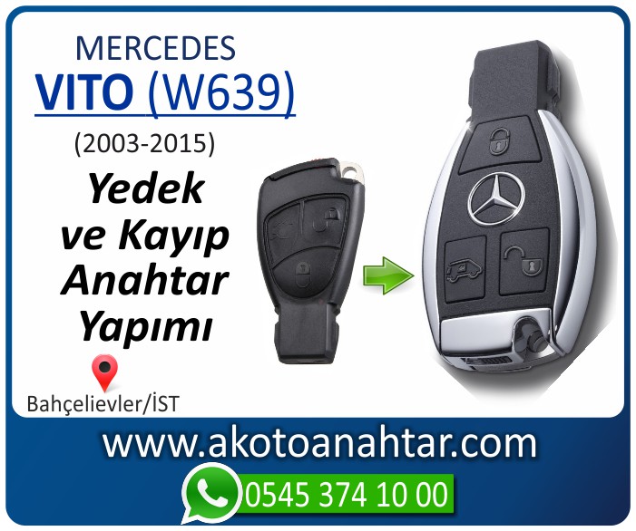 Mercedes Vito W639 Anahtari 2003 2004 2005 2006 2007 2008 2009 2010 2011 2012 2013 2014 2015 - Mercedes Vito (W639) Anahtarı | Yedek ve Kayıp Anahtar Yapımı