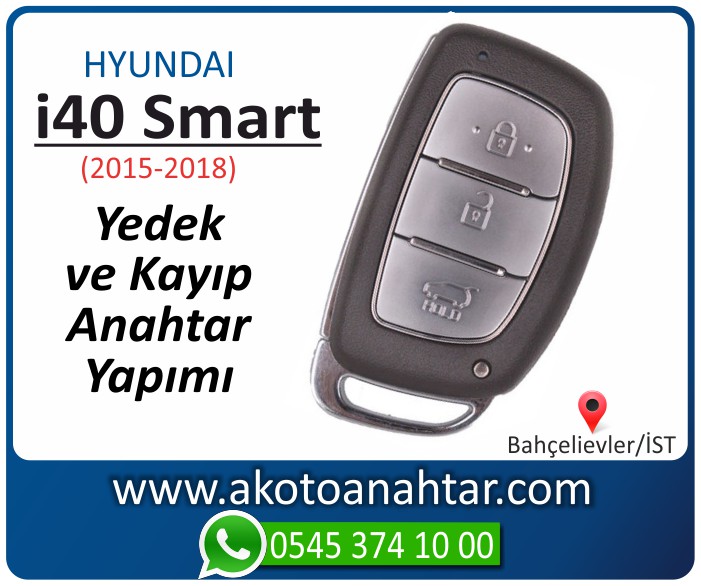 hyundai i40 smart anahtari anahtar key yedek yaptirma fiyati kopyalama cogaltma kayip 2015 2016 2017 2018 model - Hyundai i40 Smart Anahtarı | Yedek ve Kayıp Anahtar Yapımı i 40