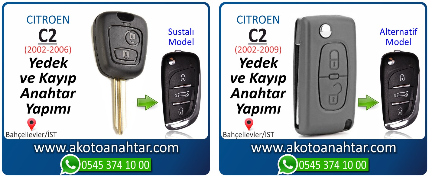 Citroen c2 c 2 anahtari - Citroen C2 Anahtarı | Yedek ve Kayıp Anahtar Yapımı