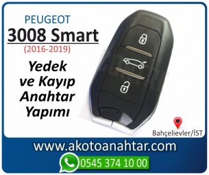 Peugeot 3008 Smart Araba Oto Otomobil Car Sustalı Yedek Kayıp Kumanda Kumandalı İmmobilizer Anahtar Anahtarı Çilingir Anahtarcı Acil Kopyalama Kodlama Locksmith Key Bahçelievler İstanbul Kayboldu Dönmüyor Okumuyor Orjinal Kontak Tamir Tamiri Çip