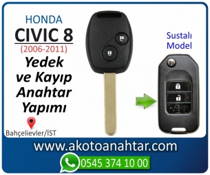 Honda Civic 8 Araba Oto Otomobil Car Sustalı Yedek Kayıp Kumanda Kumandalı İmmobilizer Anahtar Anahtarı Çilingir Anahtarcı Acil Kopyalama Kodlama Locksmith Key Bahçelievler İstanbul Kayboldu Dönmüyor Okumuyor Orjinal Kontak Tamir Tamiri Çip