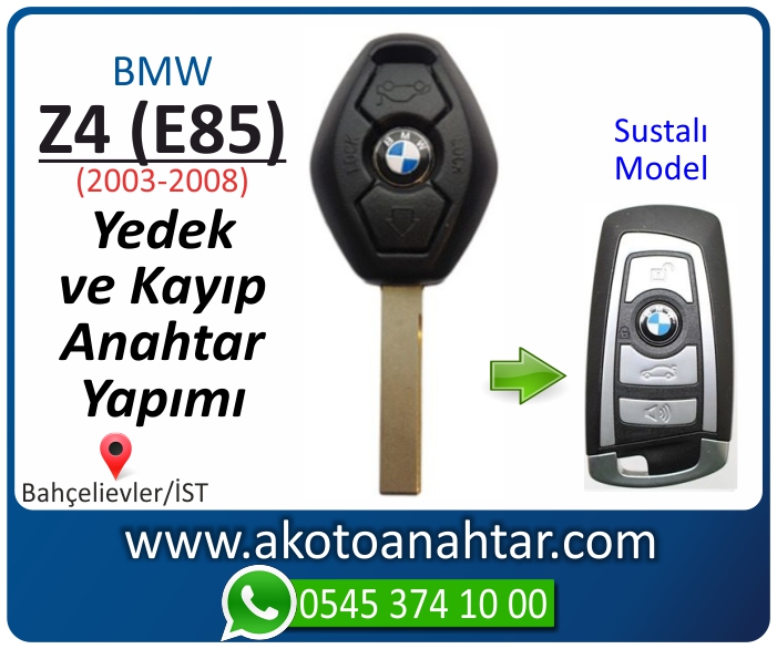 bmw z4 e85 anahtari anahtar key yedek yaptirma fiyati kopyalama cogaltma kayip 2003 2004 2005 2006 2007 2008 model - Bmw Z4 (E85) Anahtarı | Yedek ve Kayıp Anahtar Yapımı