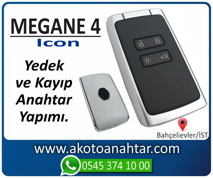 megane 4 icon anahtari anahtar key yedek yaptirma fiyati kopyalama cogaltma kayip 2015 2016 2017 2018 2019 2020 - Renault Megane 4 Icon Anahtarı | Yedek ve Kayıp Anahtar Yapımı