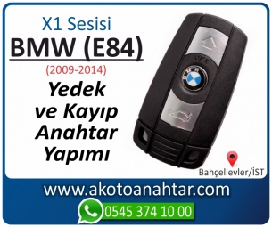 BMW X1 Serisi E84 Araba Oto Otomobil Car Yedek Kayıp Kumanda Kumandalı İmmobilizer Anahtar Anahtarı Çilingir Anahtarcı Acil Kopyalama Kodlama Locksmith Key Bahçelievler İstanbul Kayboldu Dönmüyor Okumuyor Orjinal Kontak Tamir Tamiri Çip