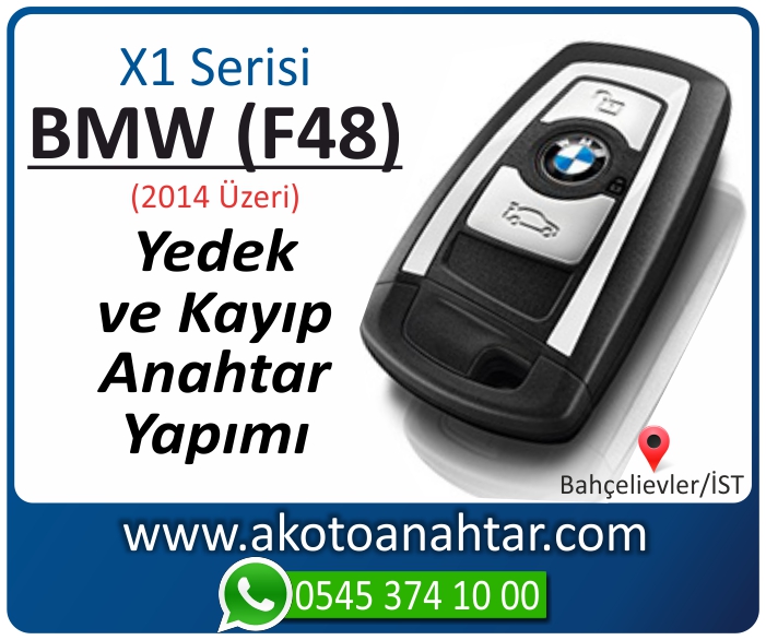 bmw x1 serisi f48 anahtari anahtar key yedek yaptirma fiyati kopyalama cogaltma kayip 2014 2015 2016 2017 2018 2019 model - BMW X1 Serisi F48 Anahtarı | Yedek ve Kayıp Anahtar Yapımı