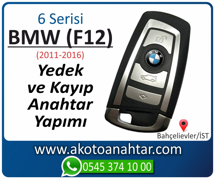 bmw 6 serisi f12 anahtari anahtar key yedek yaptirma fiyati kopyalama cogaltma kayip 2011 2012 2013 2014 2015 2016 model - BMW 6 Serisi F12 Anahtarı | Yedek ve Kayıp Anahtar Yapımı